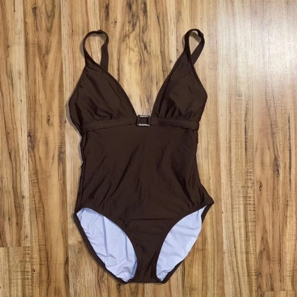 Tommy Hilfiger one piece swimsuit brown size 10
